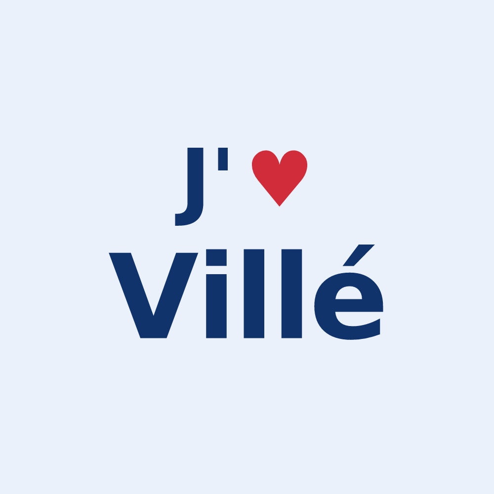Sticker personnalisé Villé — design J'aime Villé