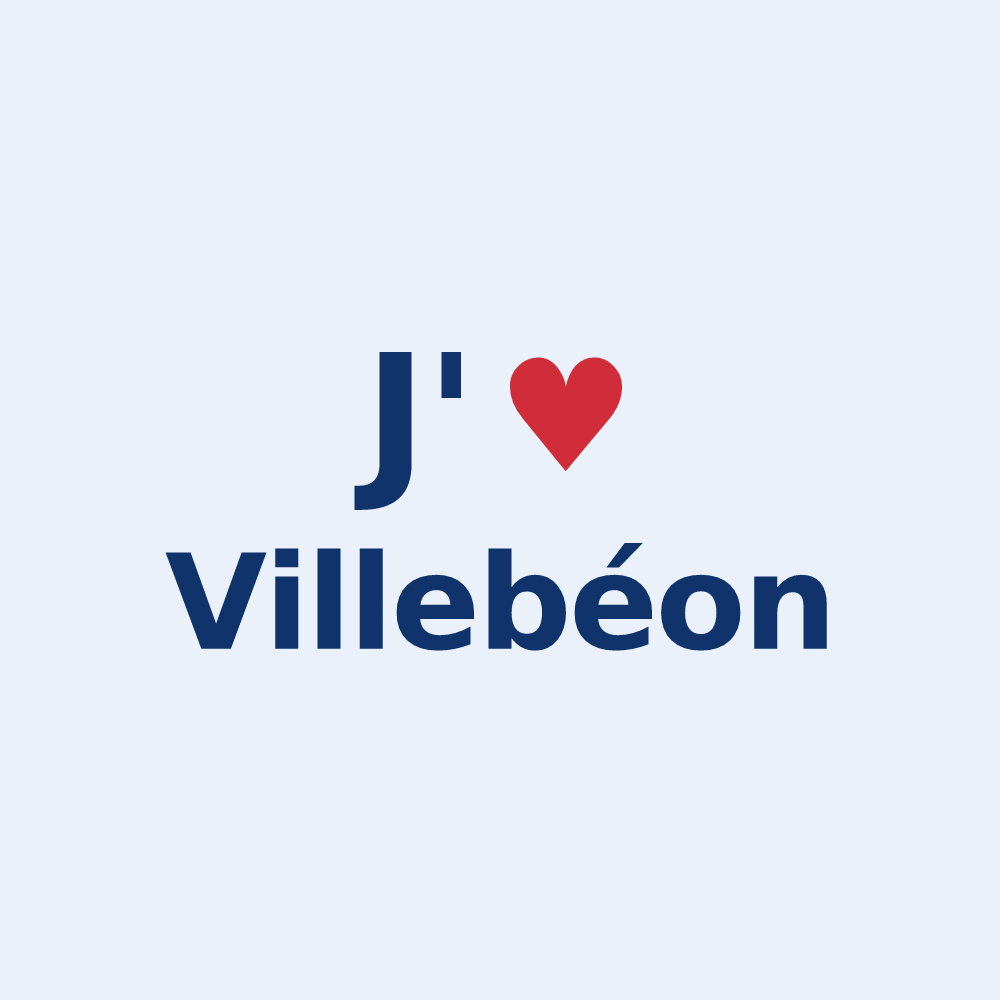 Sticker personnalisé Villebéon — design J'aime Villebéon