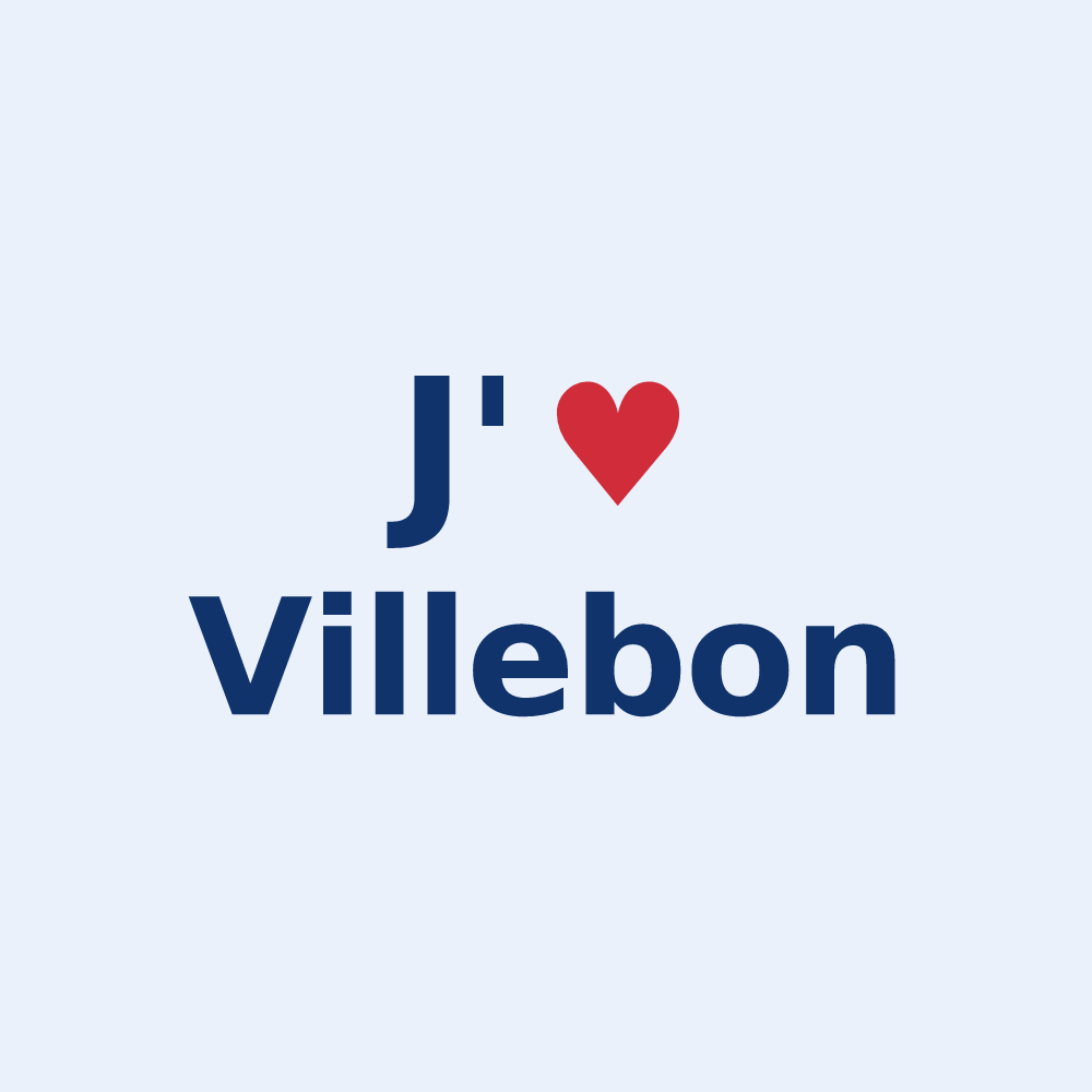 Sticker personnalisé Villebon — design J'aime Villebon