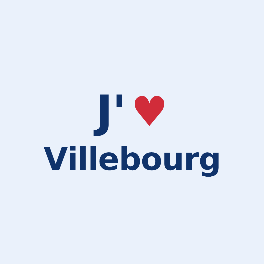 Sticker personnalisé Villebourg — design J'aime Villebourg