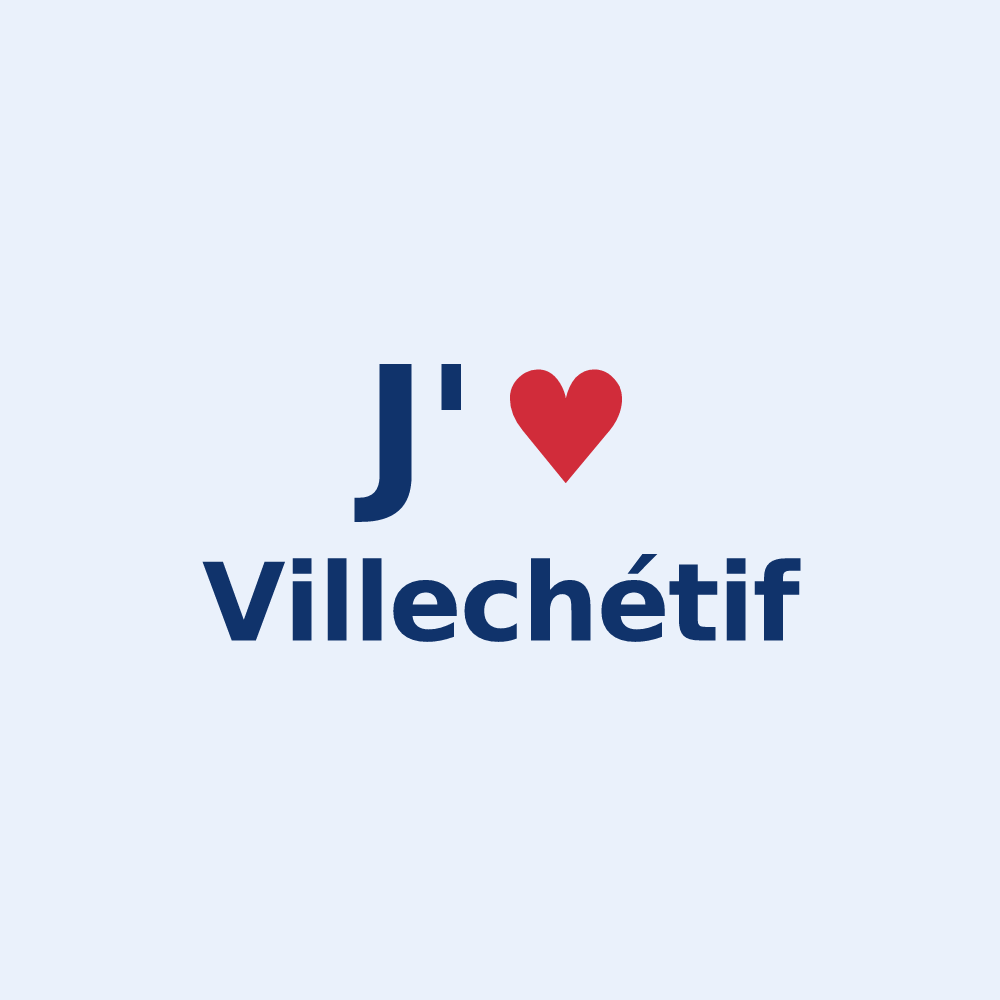 Sticker personnalisé Villechétif — design J'aime Villechétif
