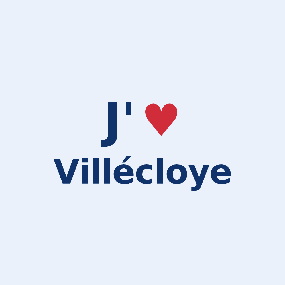 Sticker personnalisé Villécloye — design J'aime Villécloye
