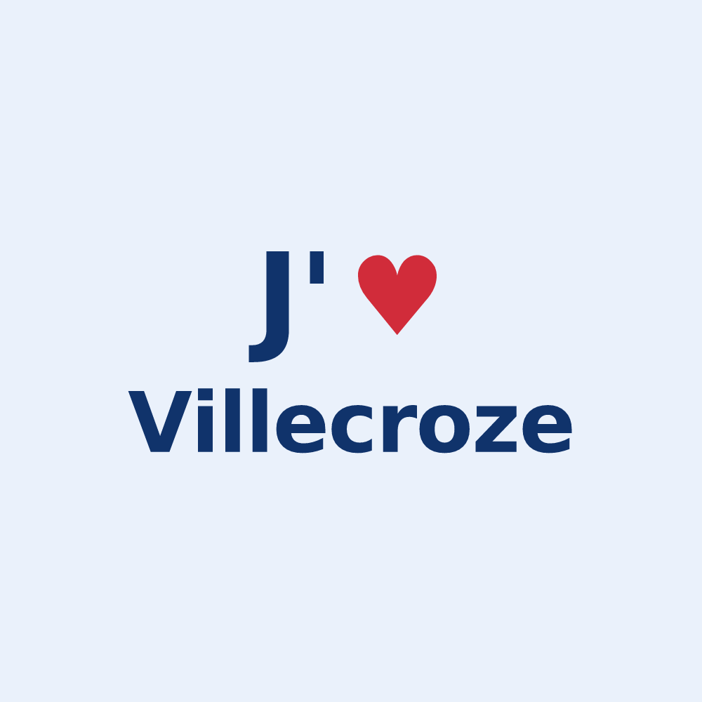 Sticker personnalisé Villecroze — design J'aime Villecroze