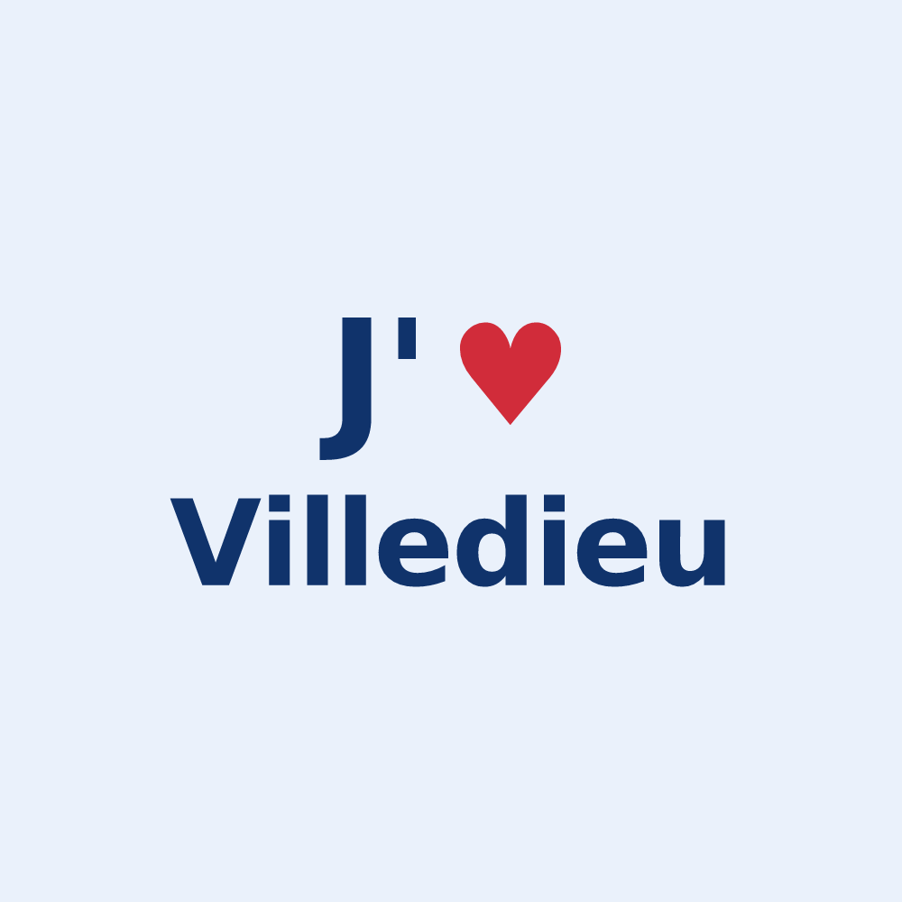 Sticker personnalisé Villedieu — design J'aime Villedieu