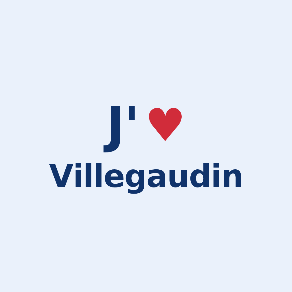 Sticker personnalisé Villegaudin — design J'aime Villegaudin