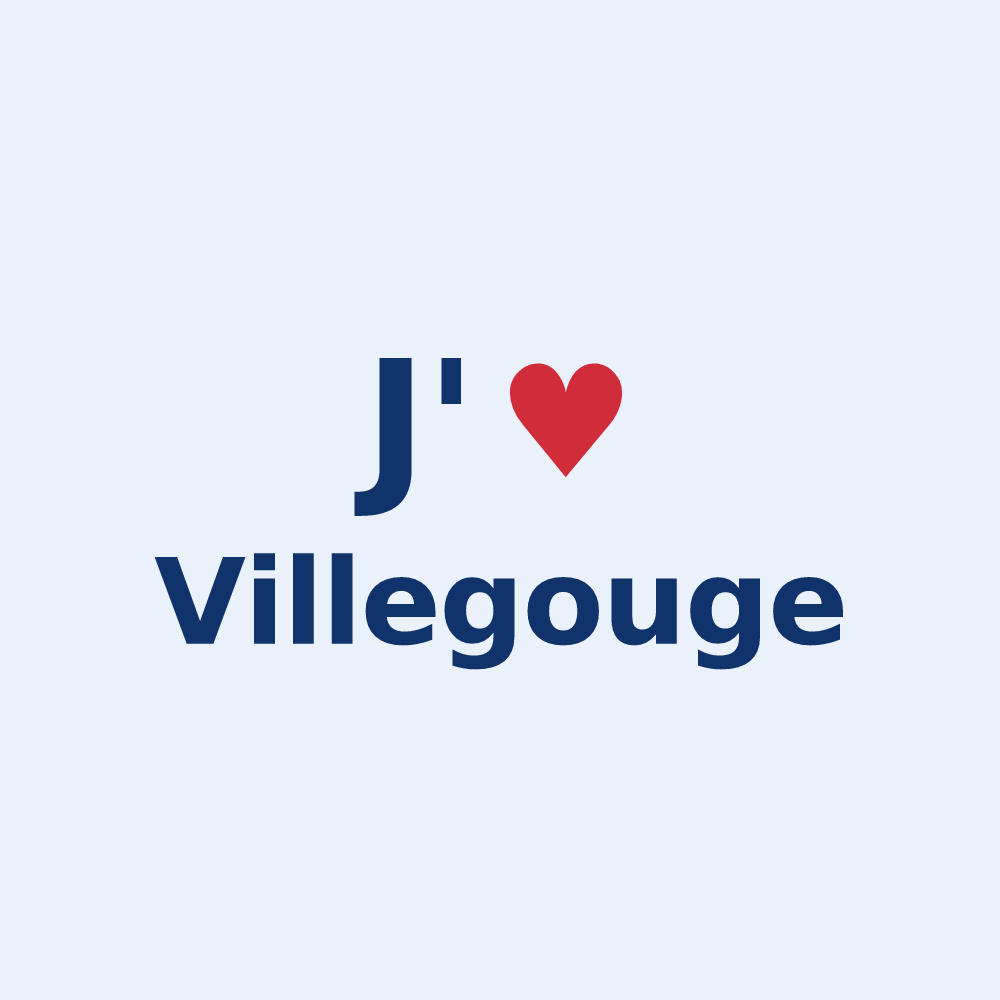 Sticker personnalisé Villegouge — design J'aime Villegouge