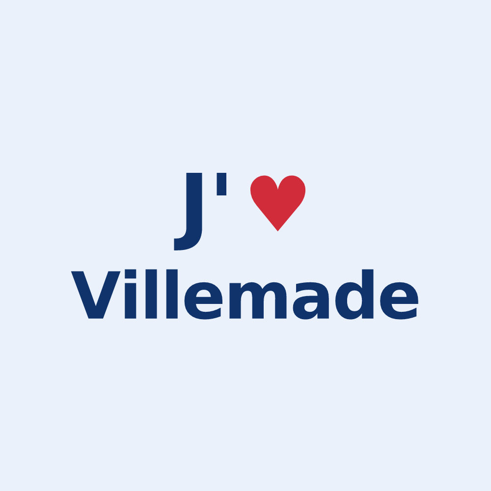 Sticker personnalisé Villemade — design J'aime Villemade
