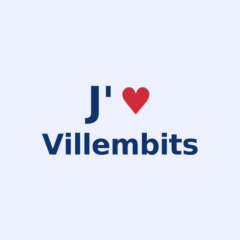 Sticker personnalisé Villembits — design J'aime Villembits