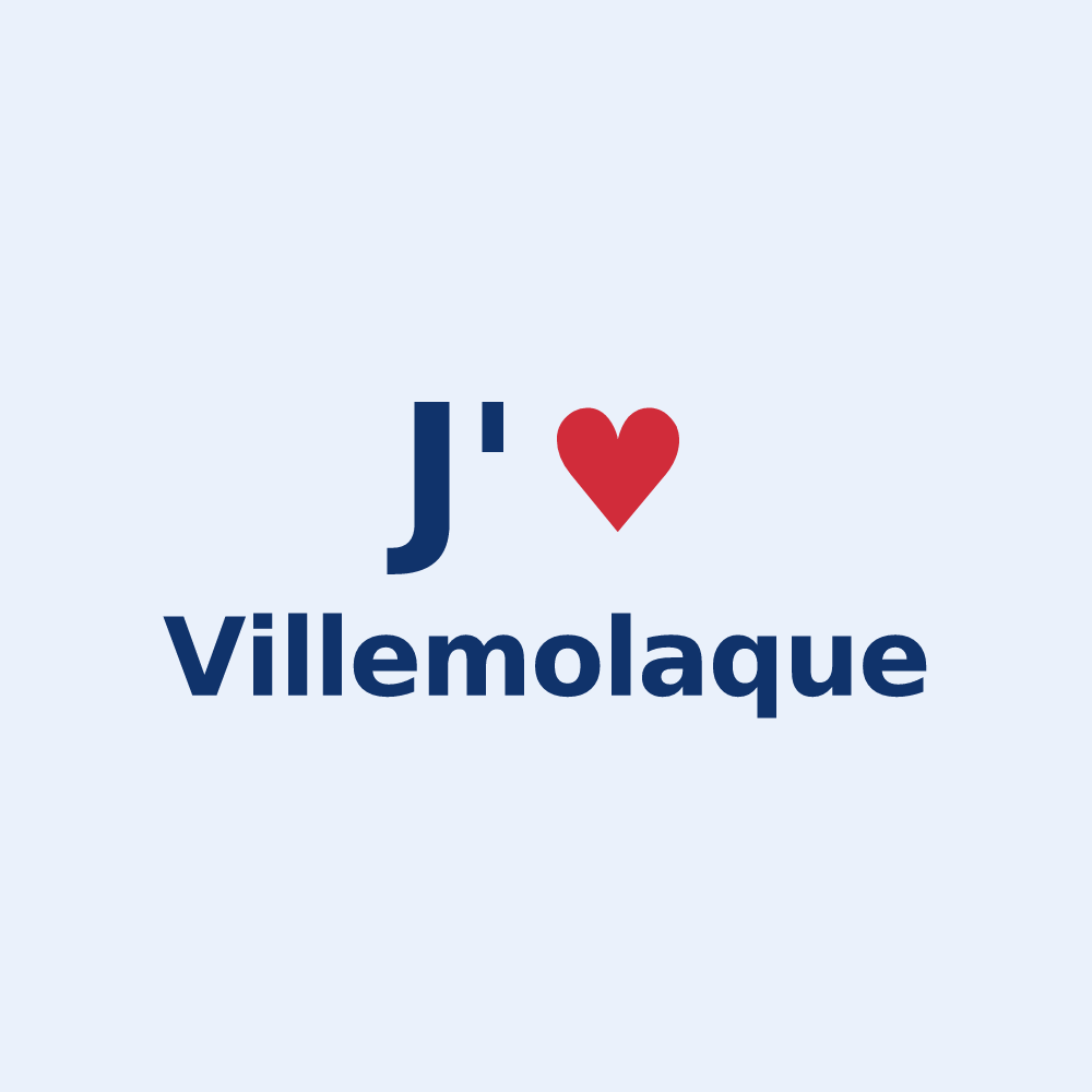 Sticker personnalisé Villemolaque — design J'aime Villemolaque