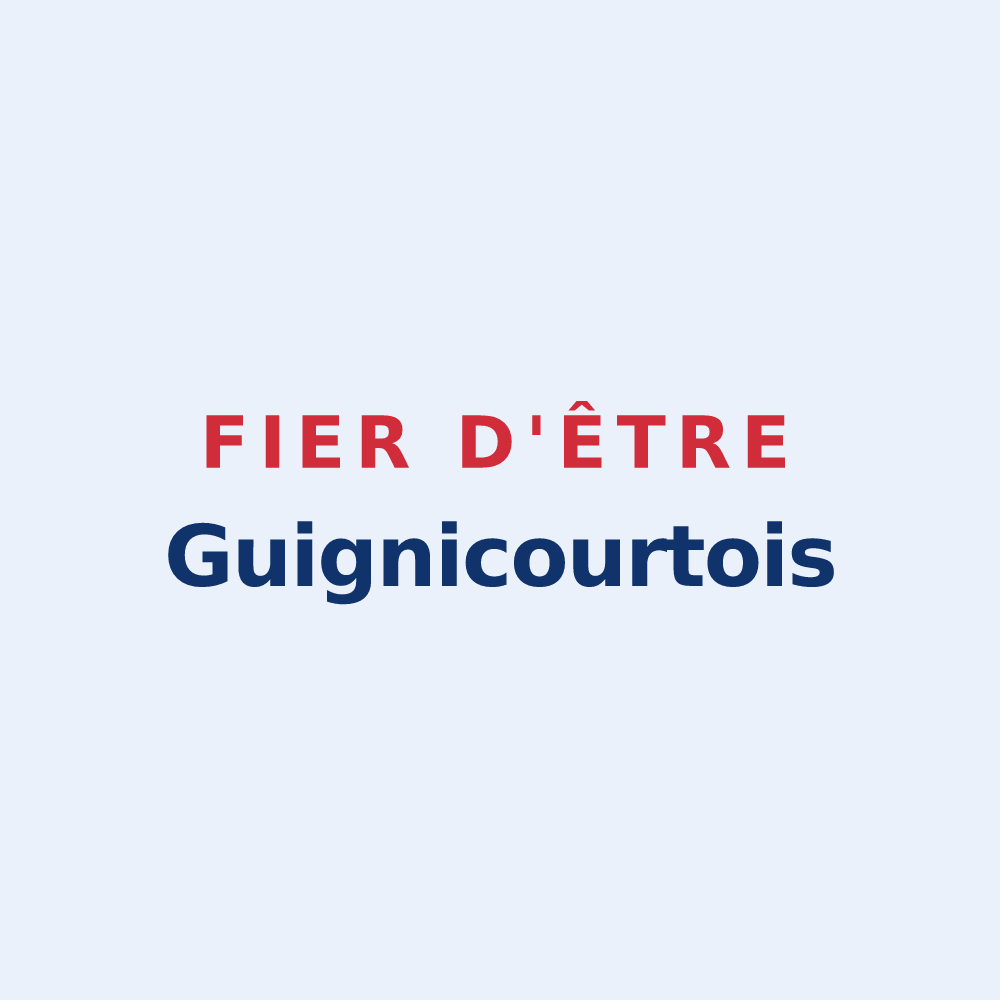 Sticker « Fier d'être Guignicourtois » — design pour Villeneuve-sur-Aisne