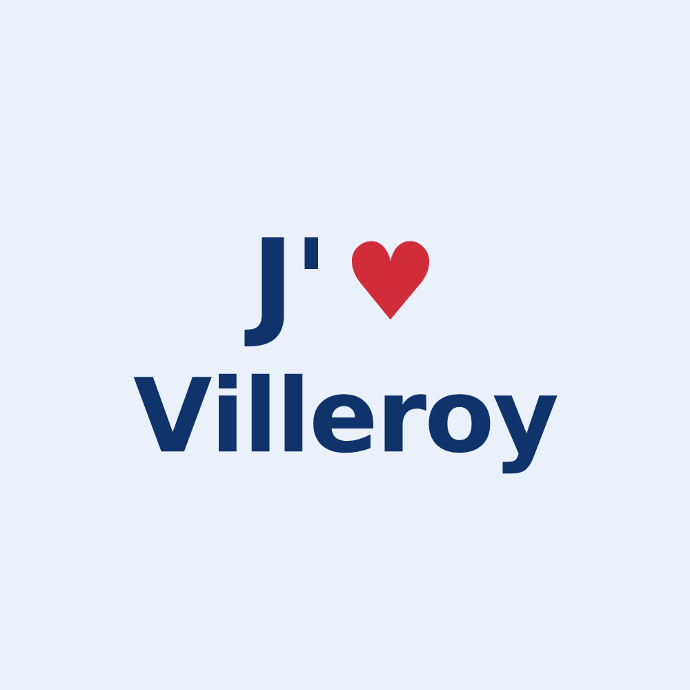 Sticker personnalisé Villeroy — design J'aime Villeroy