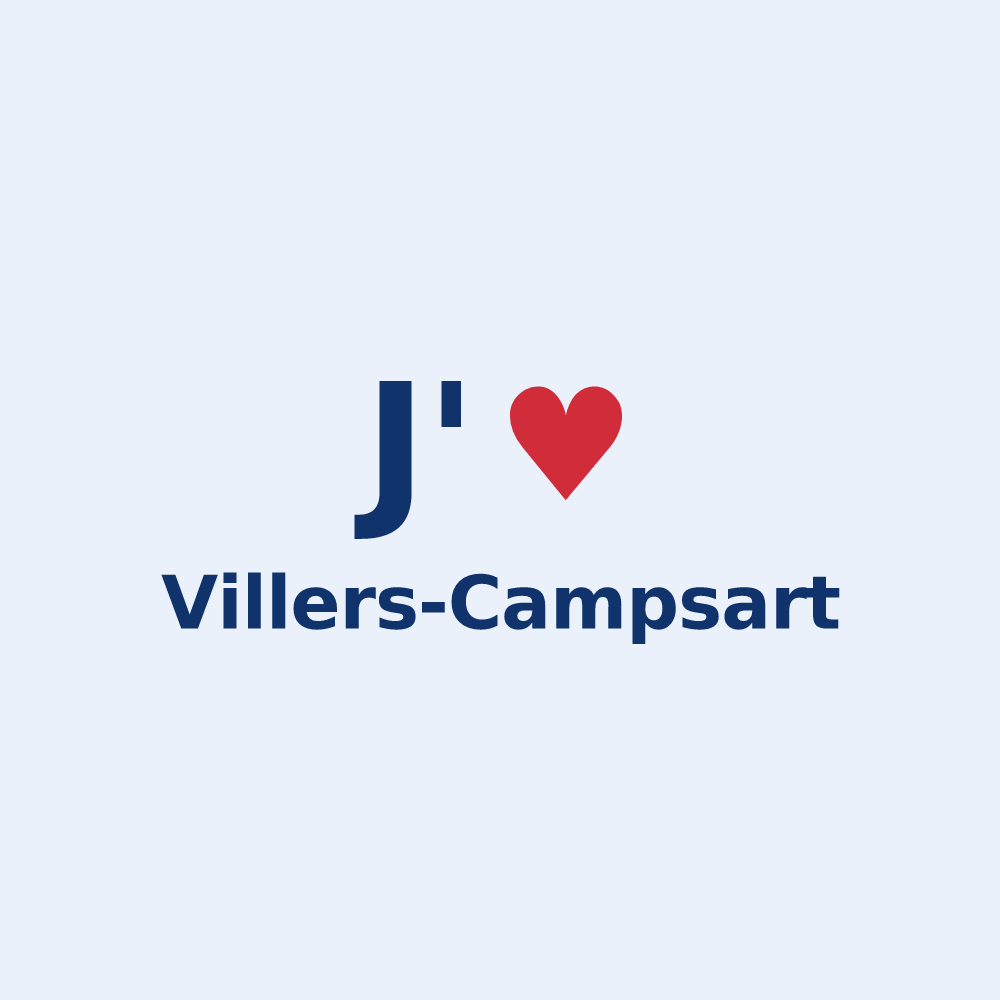 Sticker personnalisé Villers-Campsart — design J'aime Villers-Campsart