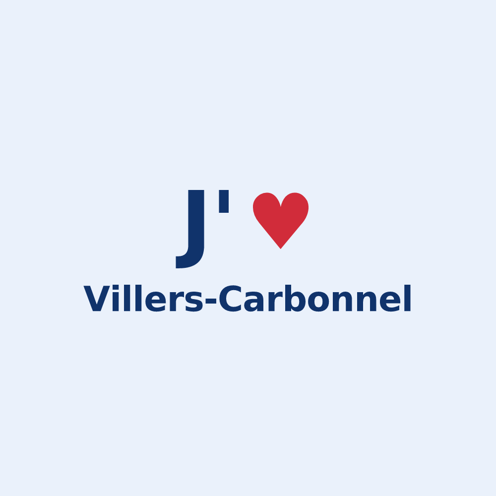 Sticker personnalisé Villers-Carbonnel — design J'aime Villers-Carbonnel