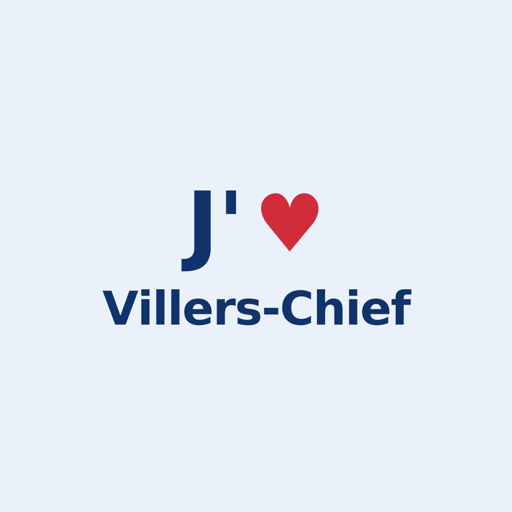 Sticker personnalisé Villers-Chief — design J'aime Villers-Chief