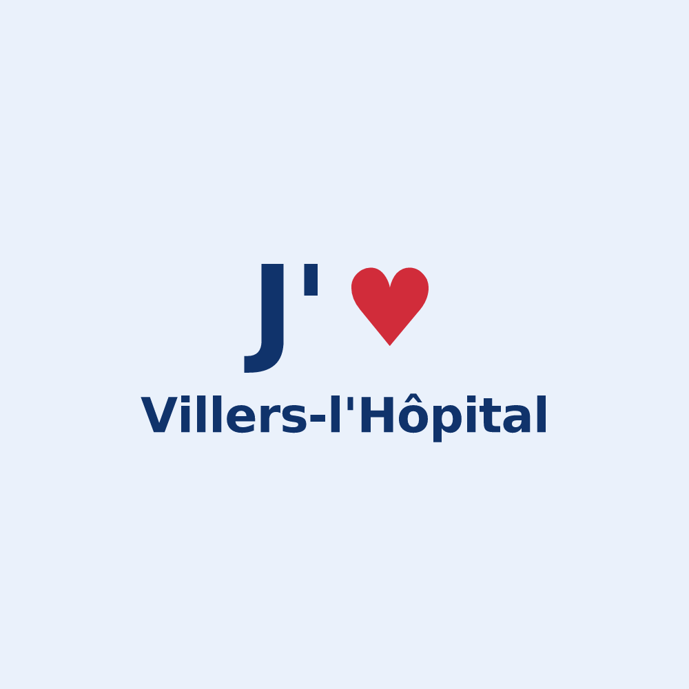 Sticker personnalisé Villers-l'Hôpital — design J'aime Villers-l'Hôpital