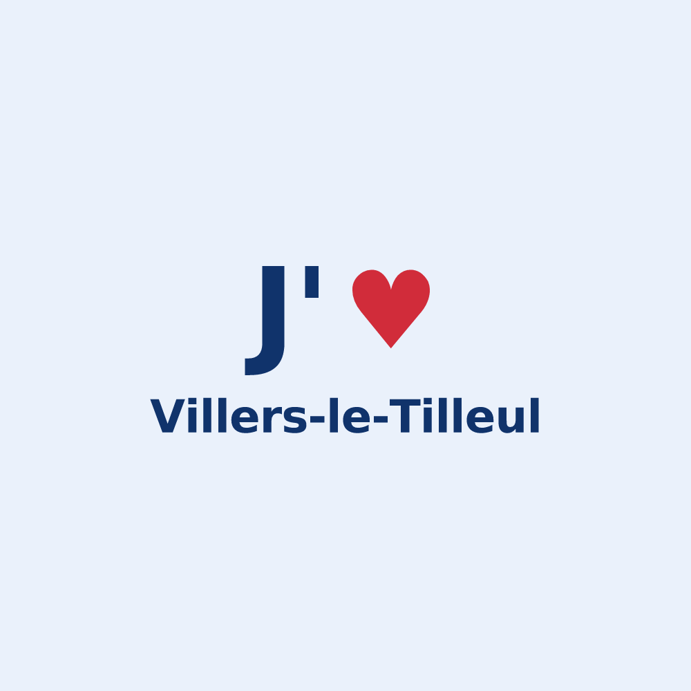 Sticker personnalisé Villers-le-Tilleul — design J'aime Villers-le-Tilleul