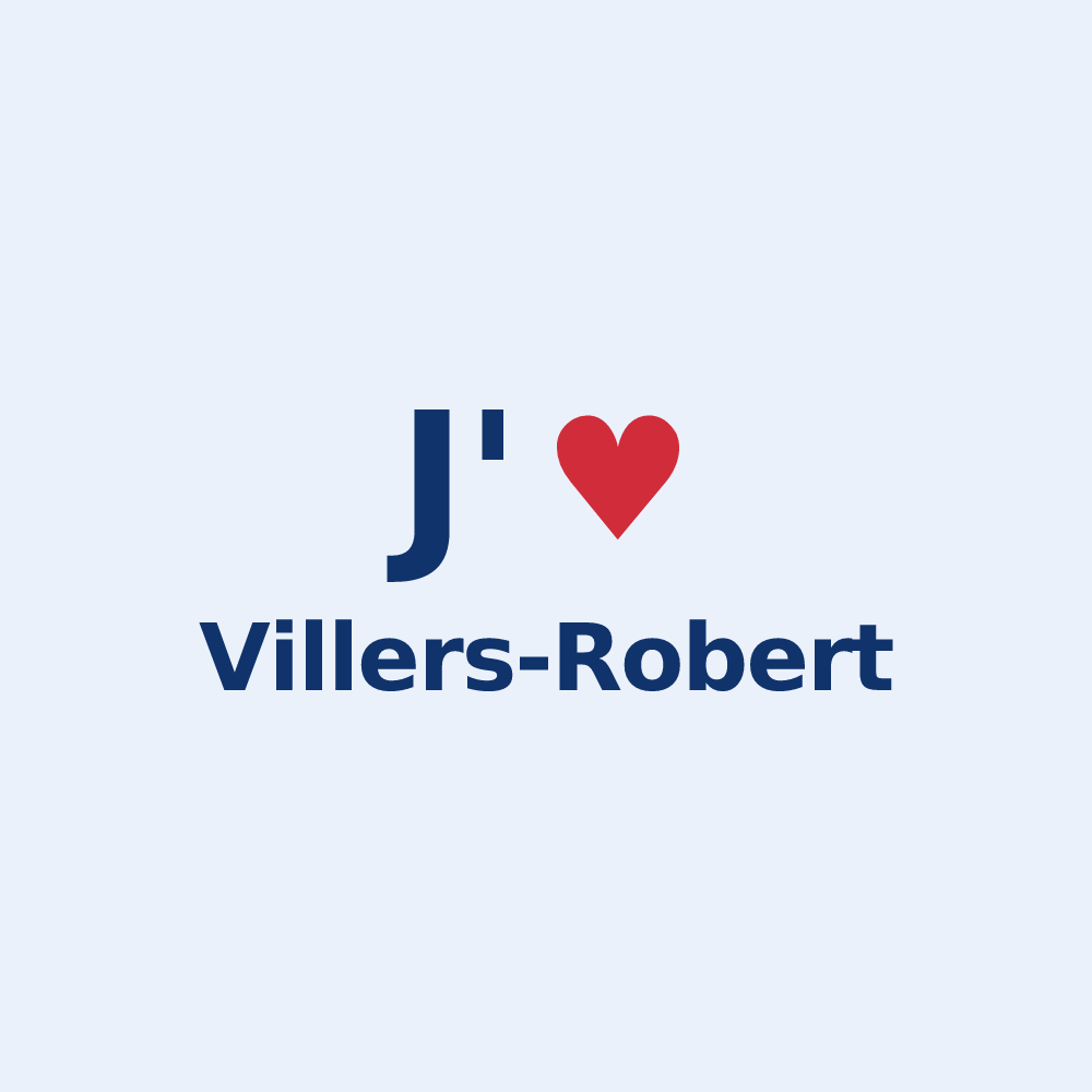 Sticker personnalisé Villers-Robert — design J'aime Villers-Robert