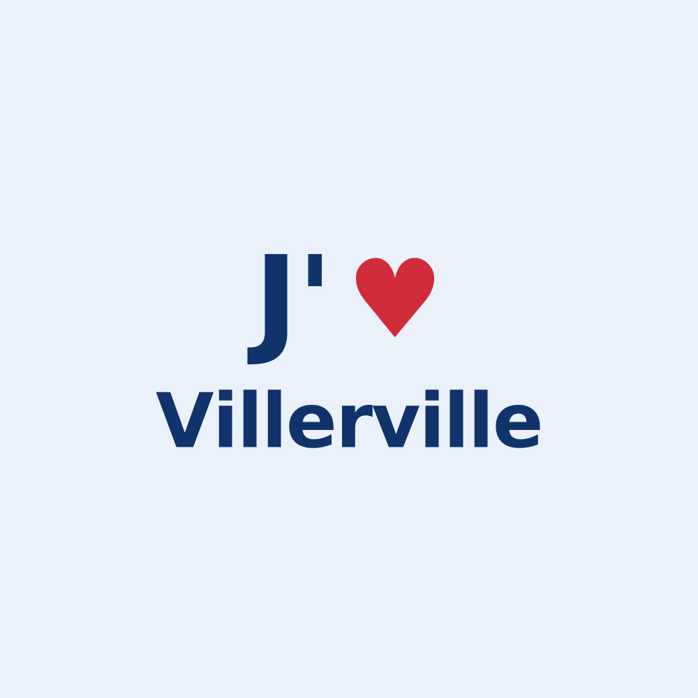 Sticker personnalisé Villerville — design J'aime Villerville