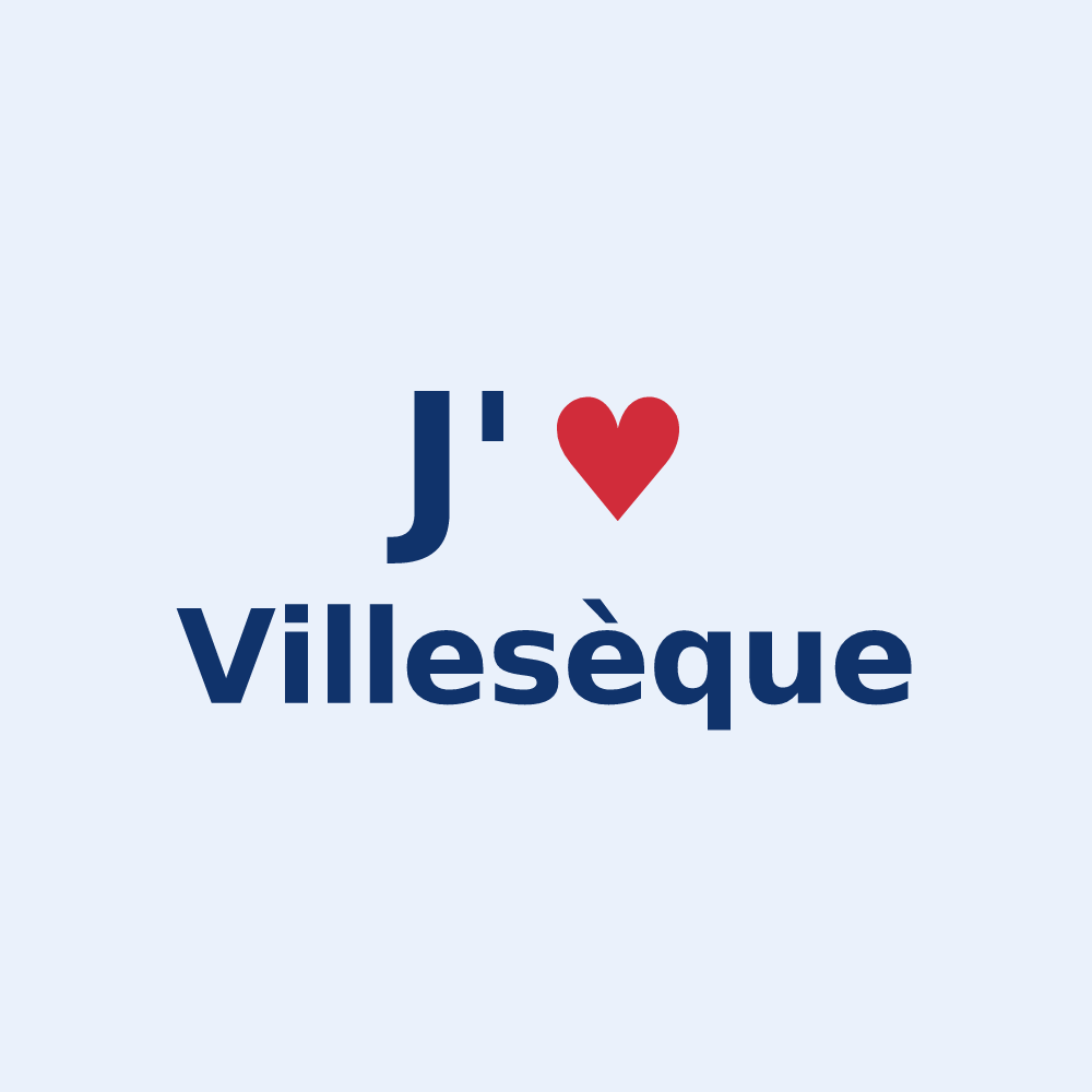 Sticker personnalisé Villesèque — design J'aime Villesèque