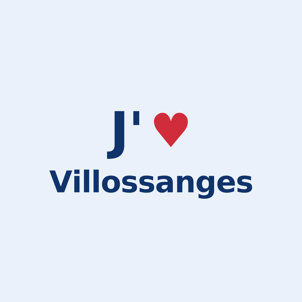 Sticker personnalisé Villossanges — design J'aime Villossanges