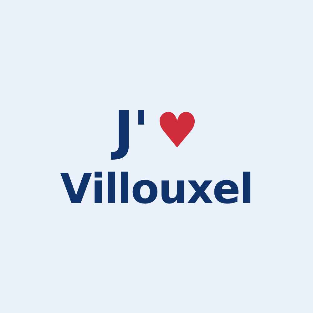 Sticker personnalisé Villouxel — design J'aime Villouxel