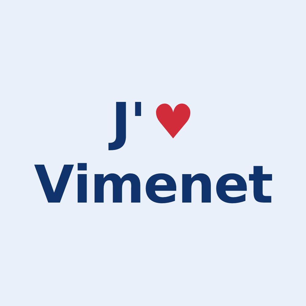Sticker personnalisé Vimenet — design J'aime Vimenet