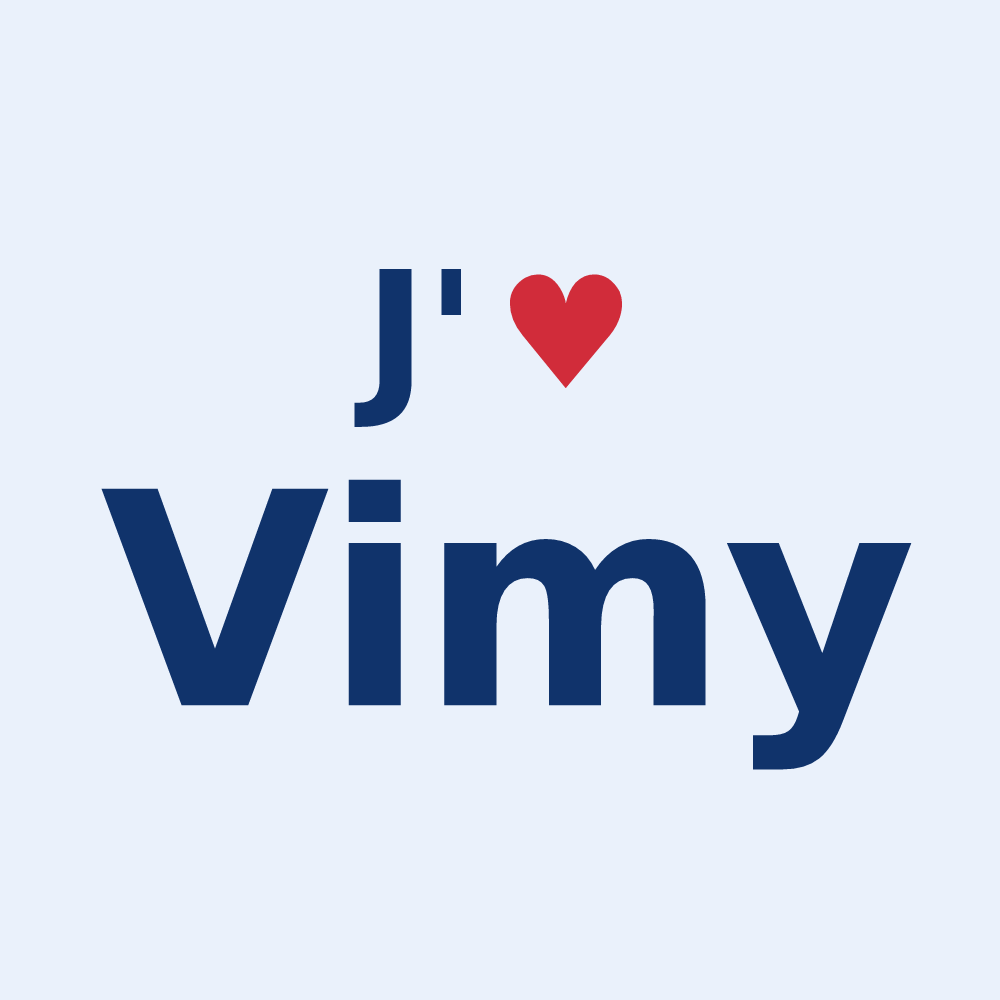 Sticker personnalisé Vimy — design J'aime Vimy