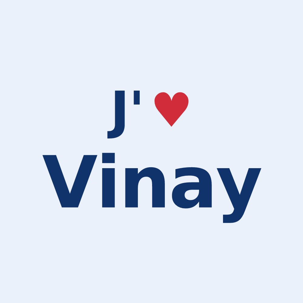 Sticker personnalisé Vinay — design J'aime Vinay