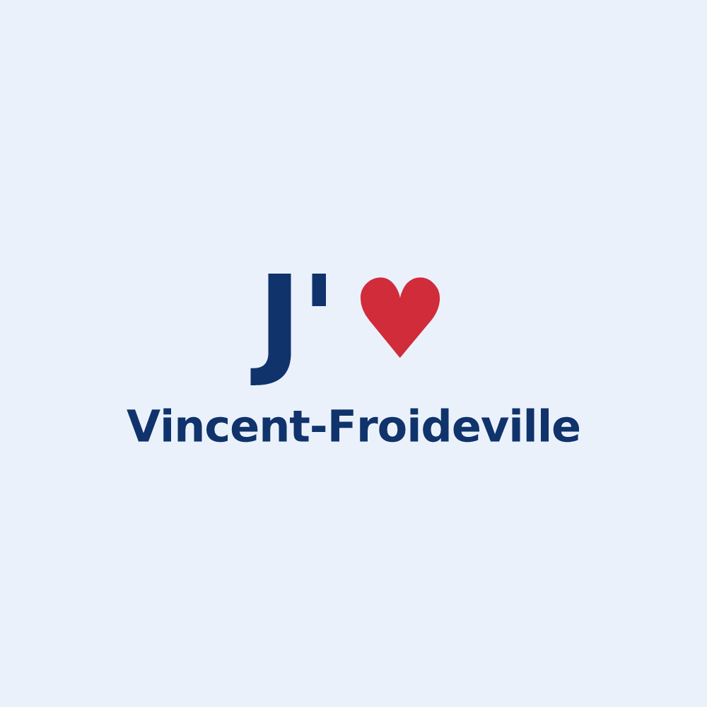 Sticker personnalisé Vincent-Froideville — design J'aime Vincent-Froideville