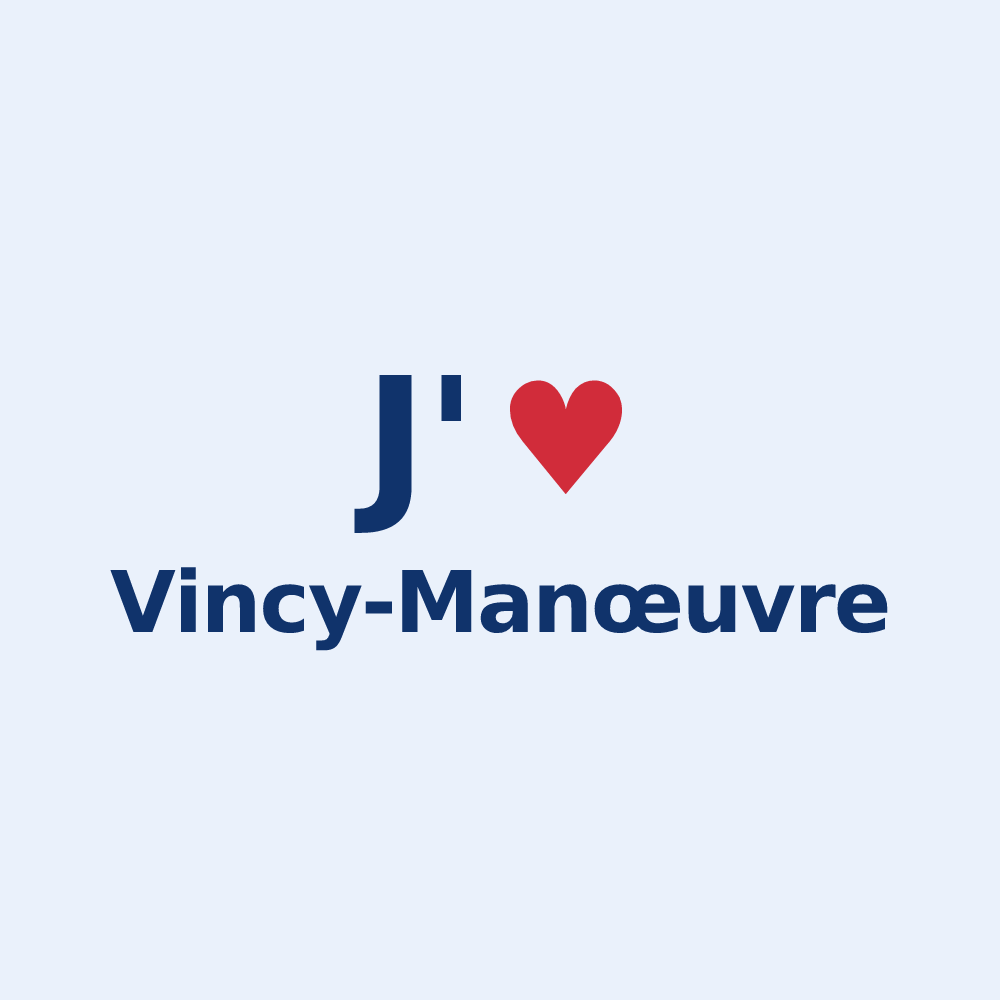 Sticker personnalisé Vincy-Manœuvre — design J'aime Vincy-Manœuvre