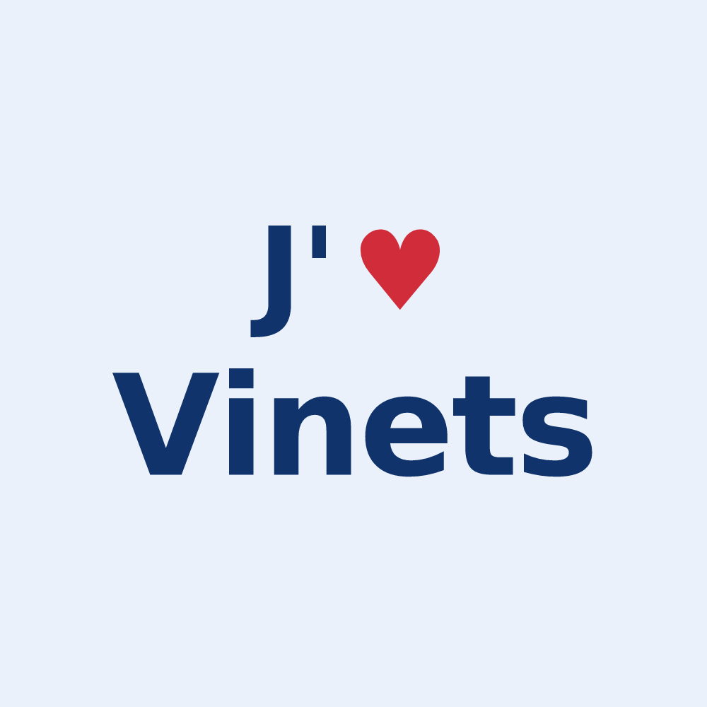 Sticker personnalisé Vinets — design J'aime Vinets