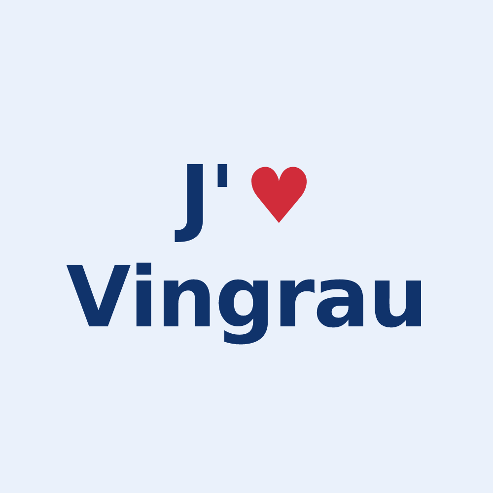 Sticker personnalisé Vingrau — design J'aime Vingrau