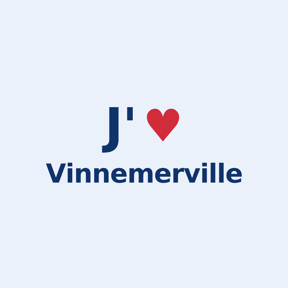 Sticker personnalisé Vinnemerville — design J'aime Vinnemerville