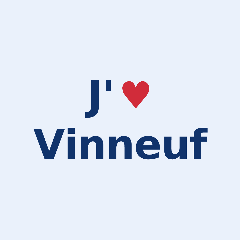 Sticker personnalisé Vinneuf — design J'aime Vinneuf