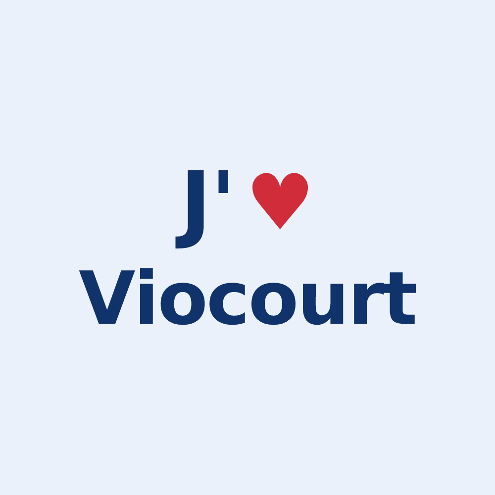 Sticker personnalisé Viocourt — design J'aime Viocourt