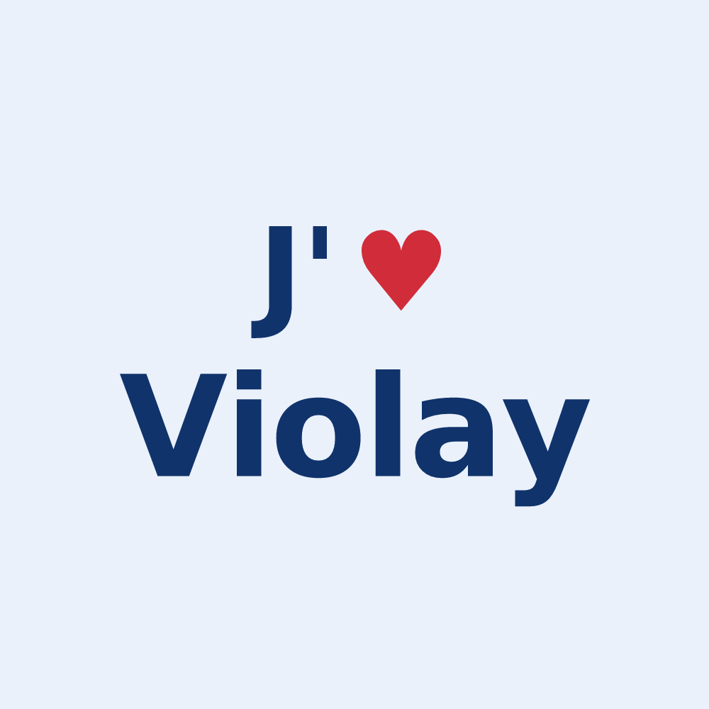 Sticker personnalisé Violay — design J'aime Violay