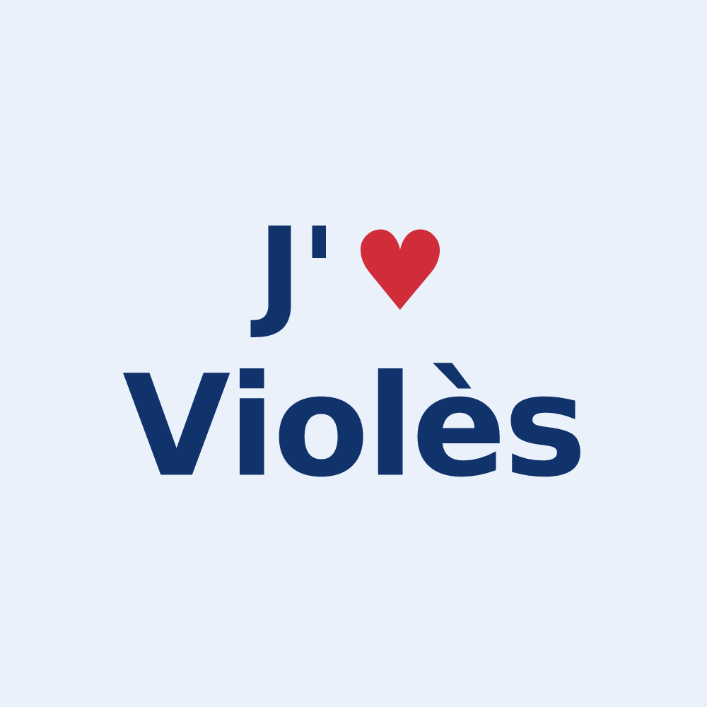 Sticker personnalisé Violès — design J'aime Violès