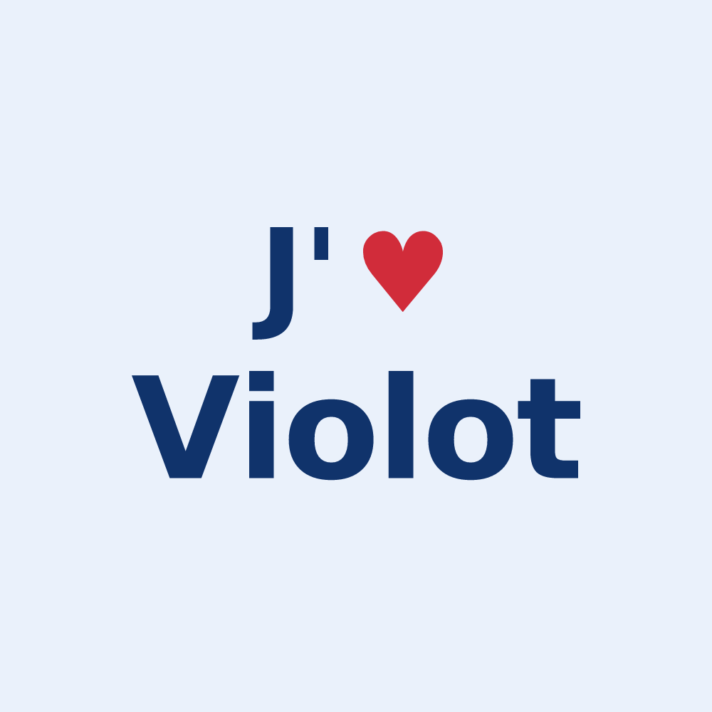 Sticker personnalisé Violot — design J'aime Violot