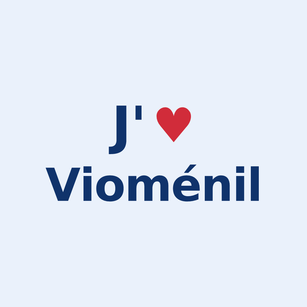 Sticker personnalisé Vioménil — design J'aime Vioménil