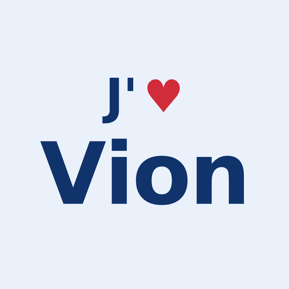 Sticker personnalisé Vion — design J'aime Vion