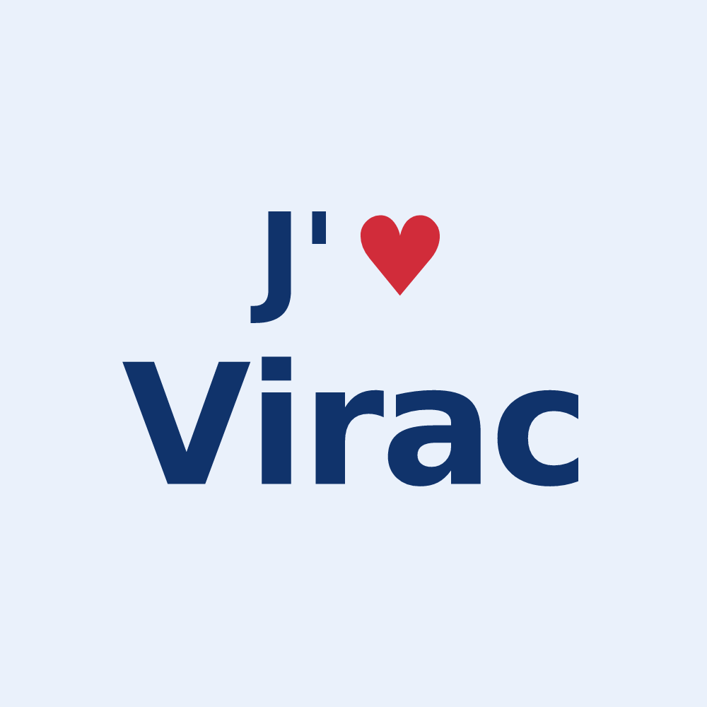 Sticker personnalisé Virac — design J'aime Virac