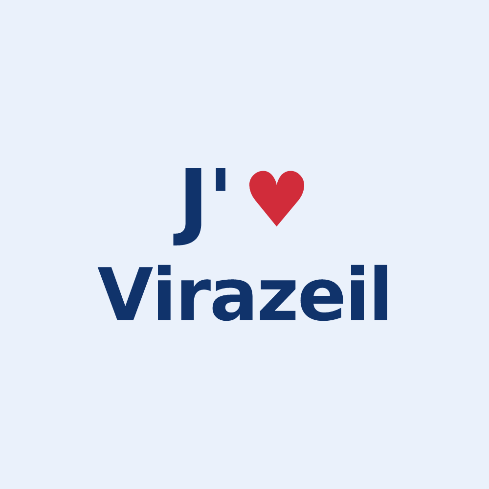 Sticker personnalisé Virazeil — design J'aime Virazeil