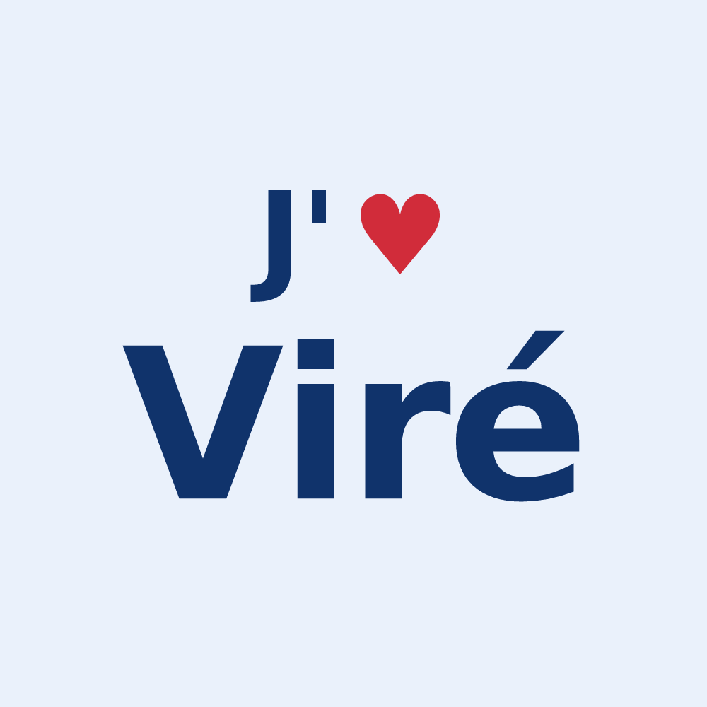 Sticker personnalisé Viré — design J'aime Viré