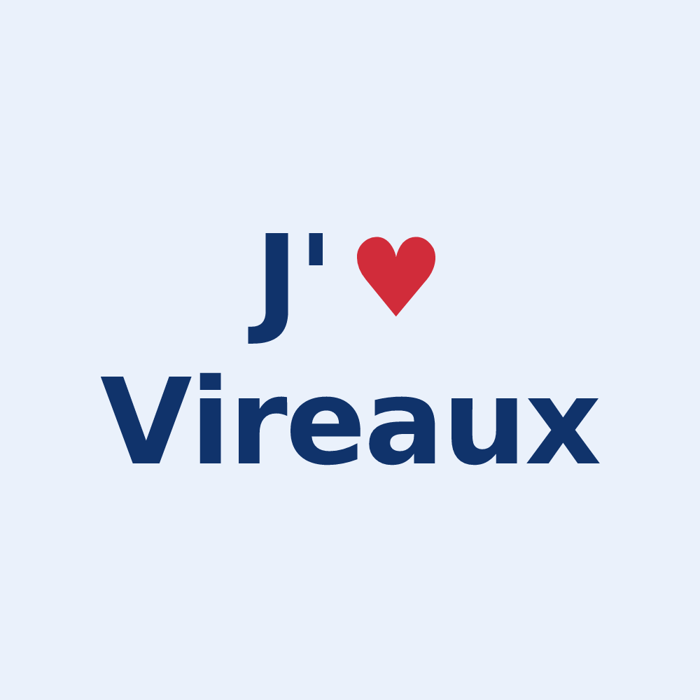 Sticker personnalisé Vireaux — design J'aime Vireaux