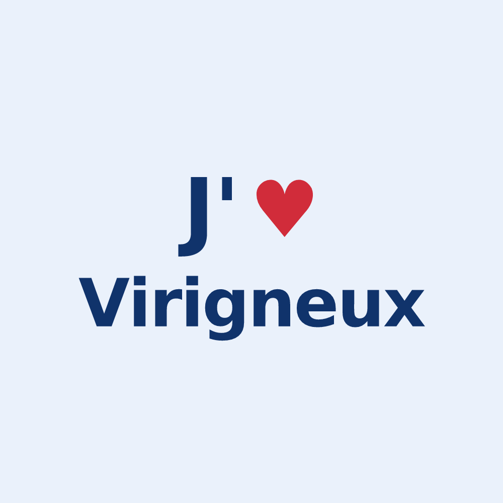 Sticker personnalisé Virigneux — design J'aime Virigneux