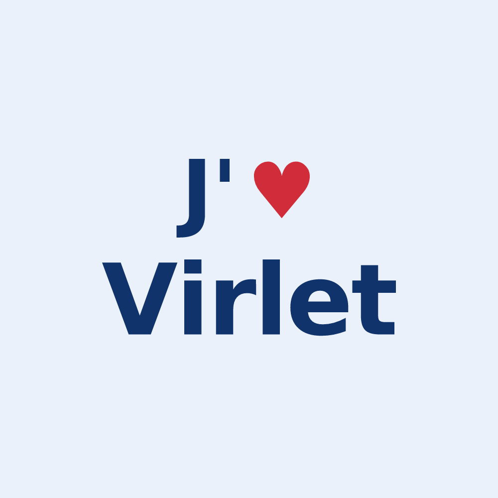 Sticker personnalisé Virlet — design J'aime Virlet