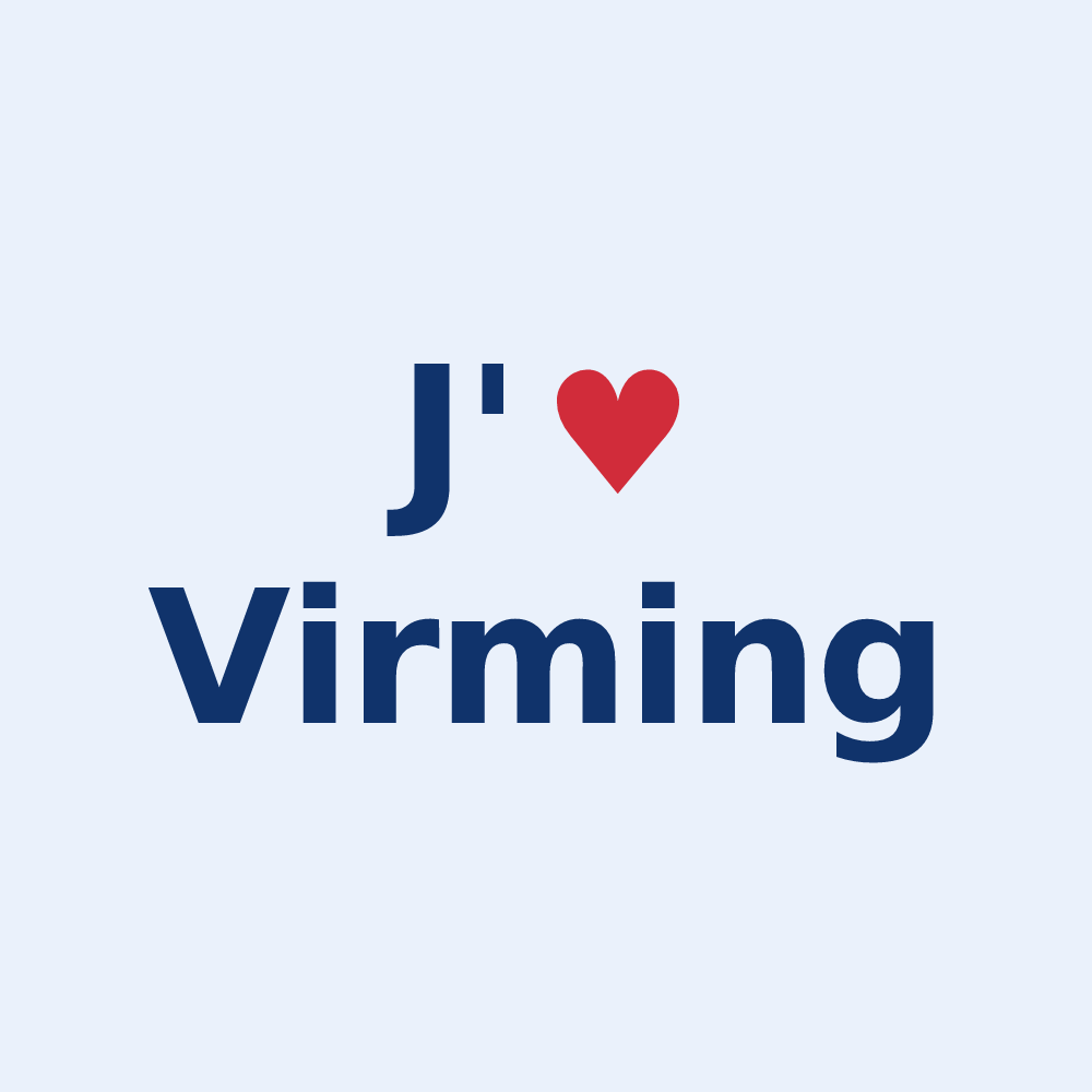 Sticker personnalisé Virming — design J'aime Virming