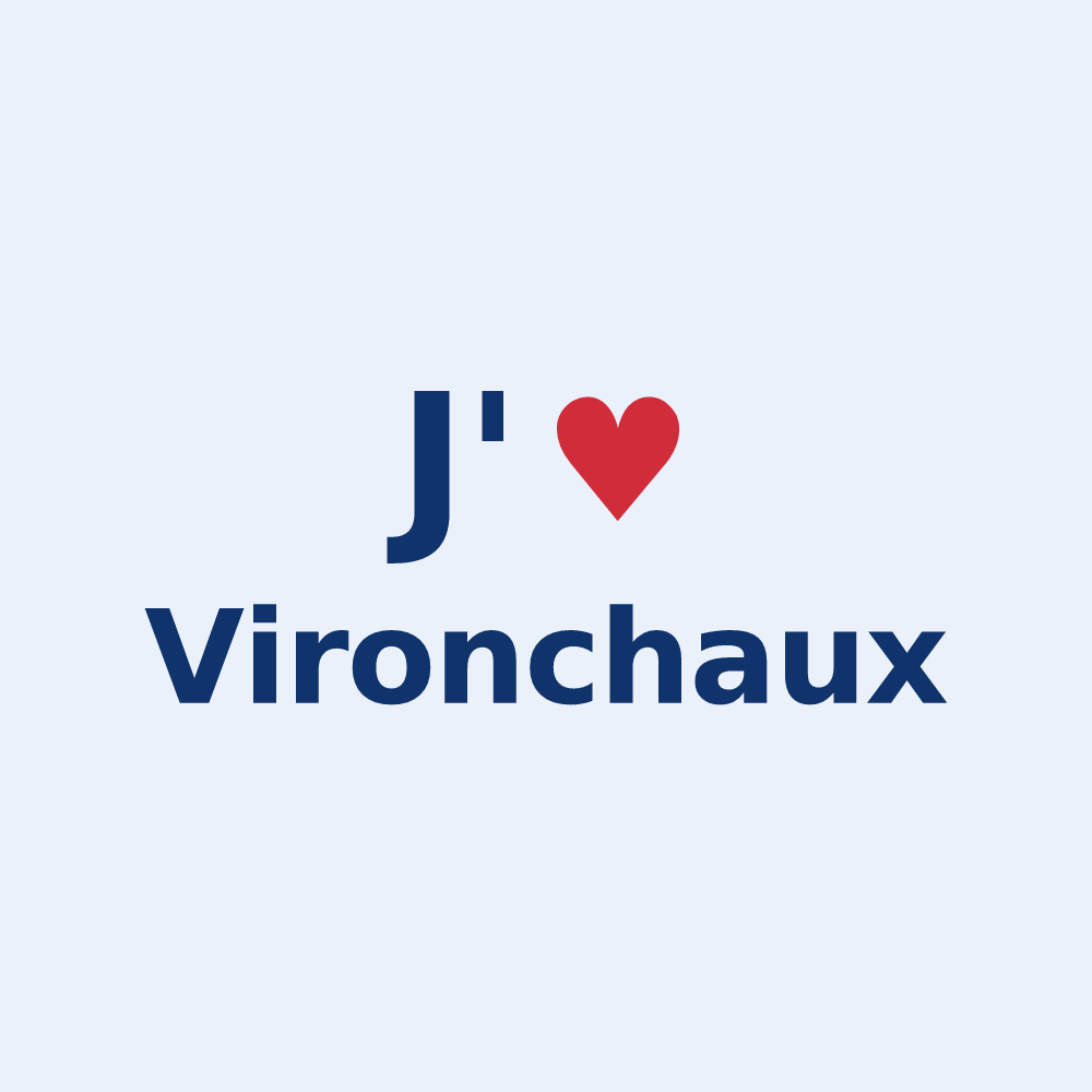 Sticker personnalisé Vironchaux — design J'aime Vironchaux