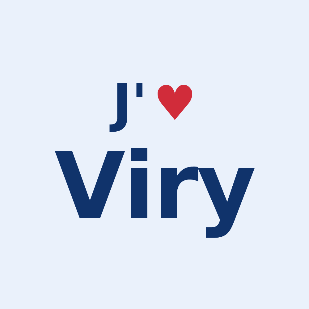Sticker personnalisé Viry — design J'aime Viry