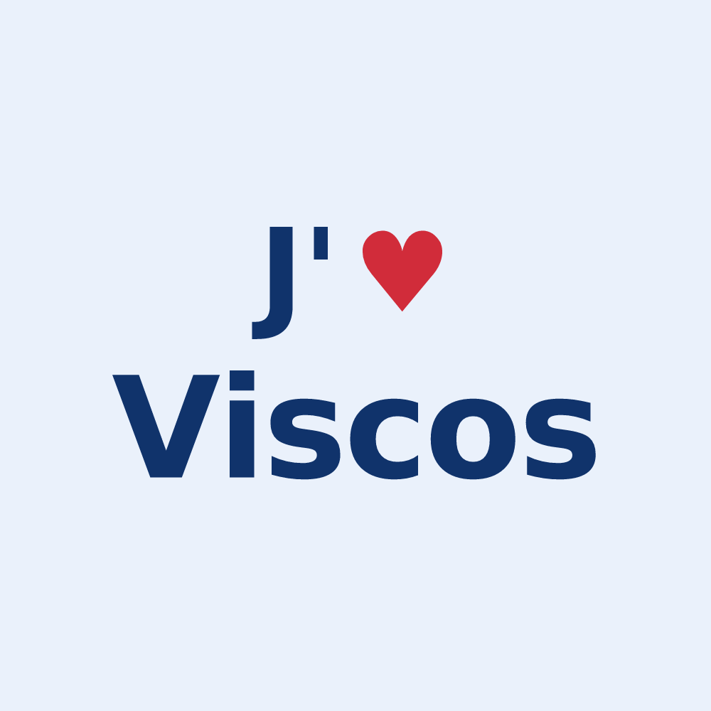 Sticker personnalisé Viscos — design « J'aime Viscos » imprimé sur le sticker